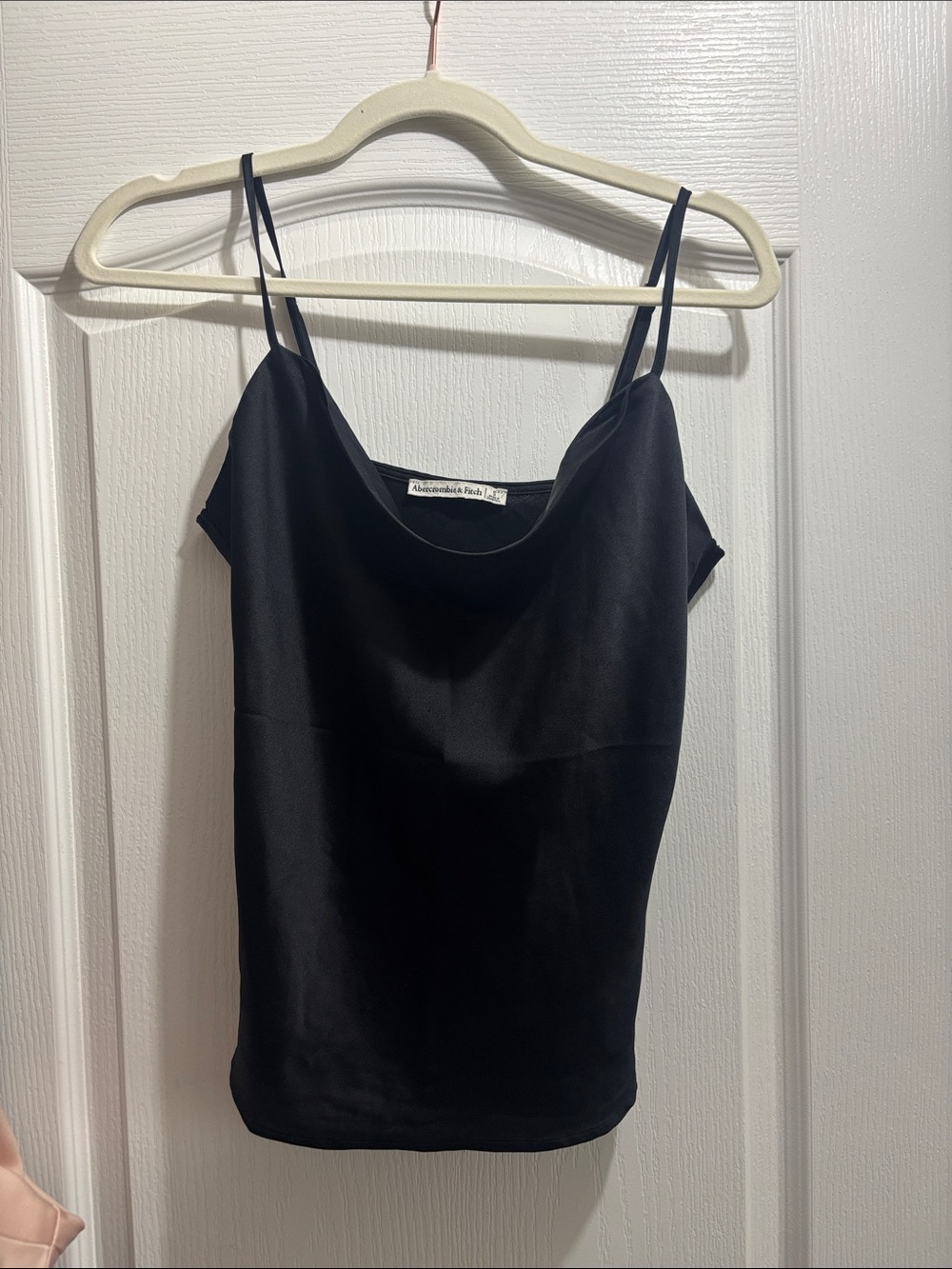 Abercrombie & Fitch Black Satin Cowl-Neck Camisole